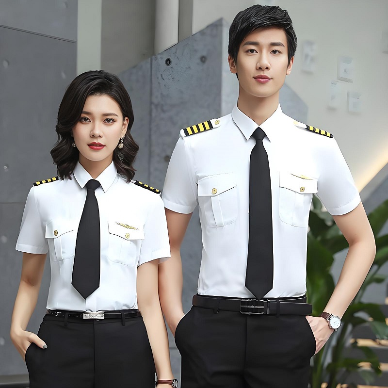 航空飞行员空姐制服机师空少空乘工作服衬衫